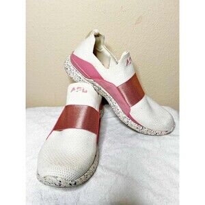 APL Techloom Bliss US Men's Size 8 Woman’s 9.5 Slip On Running Shoes White Pink